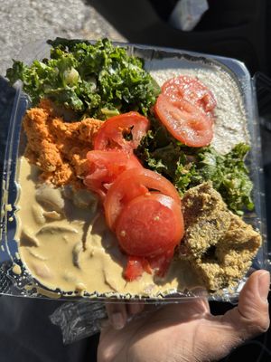 5 item plate   at Tassili's Raw Reality in Atlanta