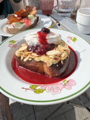 Cherry, almond and cream brioche  at Crush in Krakow