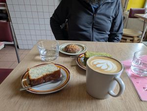 The matcha cake was so yummy. Drinks too at Crush in Krakow