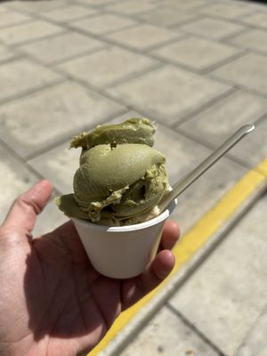 Pistachio and peanut butter   at Veganista Ice Cream MQ in Vienna