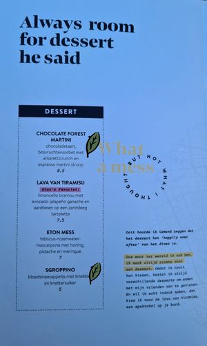 Dessert at STAN in Utrecht