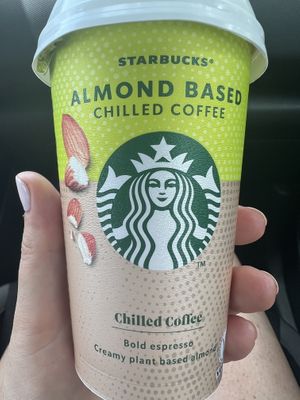 Also sells a couple of Starbucks vegan chilled coffees including this almond-based one.  at AB Vassilopoulos in Planos