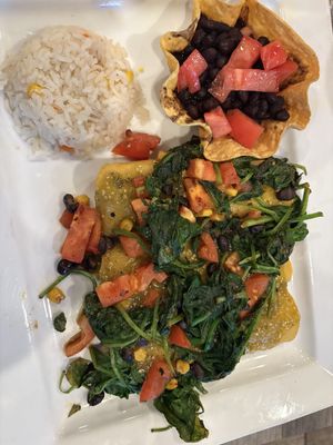 Spinach potato enchiladas  at Casa Mezcal in Bath