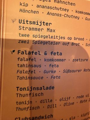 menu  at Bikmik in Venlo
