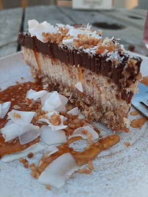 Chocolate/Coconut tart at Makani Beach in Ter Heijde