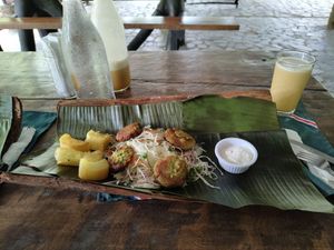 Falafel at La Nutria Vegana in San Jose