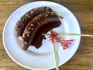 Chocolate covered bananas   at La Nutria Vegana in San Jose