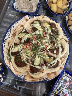 The Lebaniese falafel salad  at Mahalle - Fiolstræde in Copenhagen