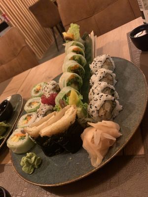 So creative and yummy!  at Sushi Buzz in Brussels