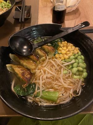 veg gyoza ramen  at Sushi Buzz in Brussels