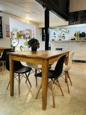 Inside  at Bici Cafe in San Agustin