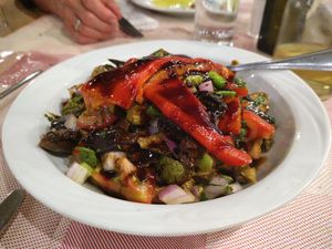 Salat with grilled vegetables at Salz & Pfeffer in Vartholomio