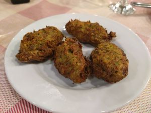 Zucchini balls at Salz & Pfeffer in Vartholomio