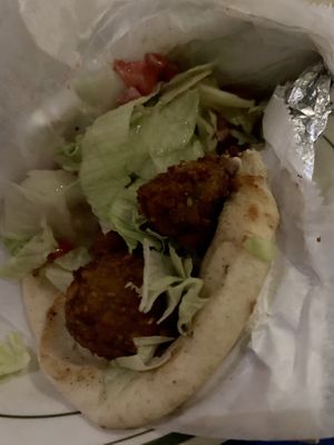 Falafel wrap  at Olympia Cafe in Savannah