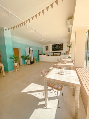 Our minimalistic interior💙🌏 at Áro in Kassel