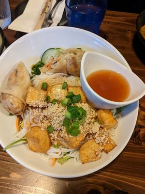 Vietnamese Noodle Bowl + added tofu ($17.99) at Cafe De Pho Thai in Estes Park