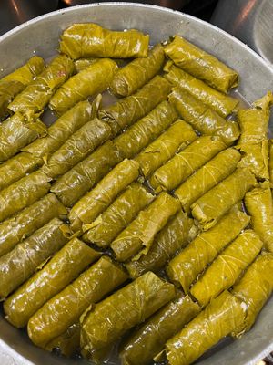 Stuffed Grape leaves. VEGAN at Alforon in San Diego