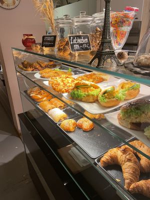 Sandwiches and pastries  at Cafe Latrio in Berlin
