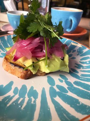 Vegan avocado toast  at Curumim Forno e Café in Brasilia