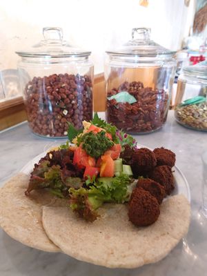 Falafel plate at Kuumba du Falafel in Tokyo