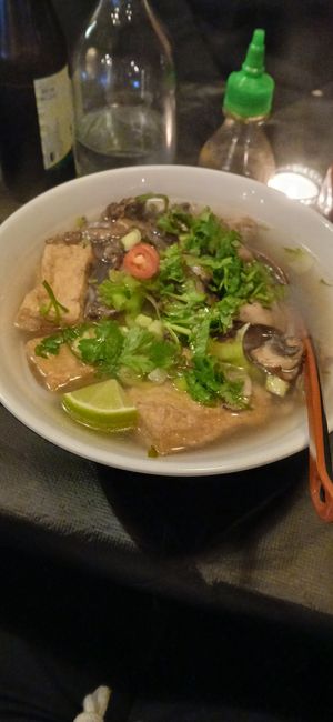 Tofu & mushroom pho (steaming up the camera!) at The Viet Kitchen in Bristol