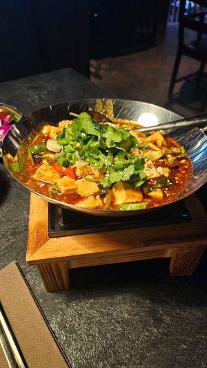 Vegan Mapo tofu at Tien-Tsin in Gothenburg