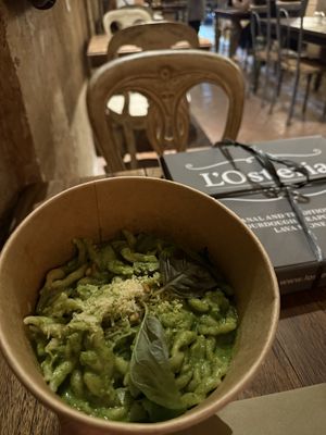 Vegan pesto pasta🤤🤤  at L'Osteria Pizza e Cucina in Canggu