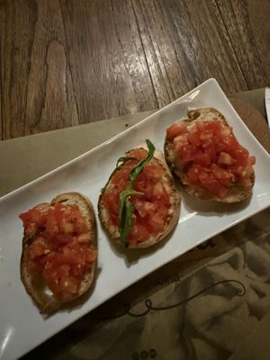 Vegan bruschetta  at L'Osteria Pizza e Cucina in Canggu