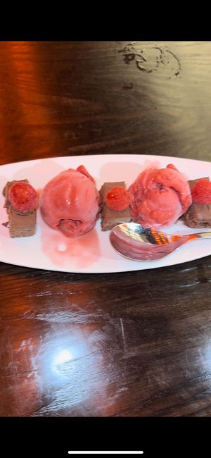 Chocolate torte! So yum  at Blue Sushi Sake Grill in Houston