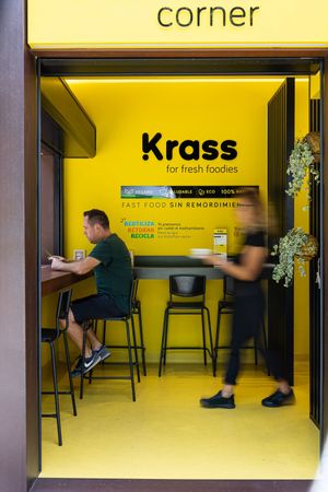 Inside seating area at The Krass Corner in Tenerife