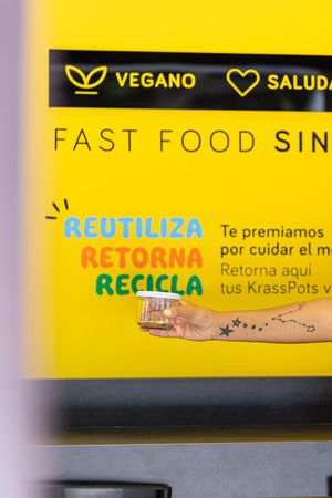 Returnable pots at The Krass Corner in Tenerife