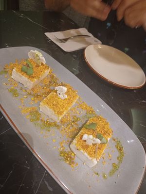 Panacotta de coliflor at Velada in Barcelona