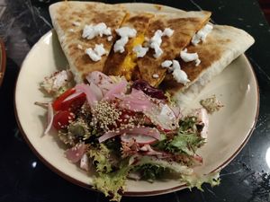 Quesadilla mallorquina at Velada in Barcelona