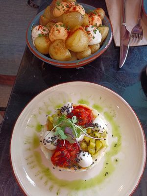 Para compartir patatas velada y ensaladilla velada at Velada in Barcelona