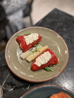 Peppers with Cream Cheese  at Velada in Barcelona