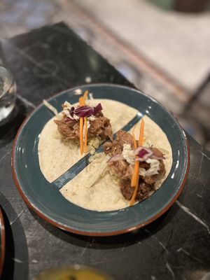 Pulled Barbecue Taco  at Velada in Barcelona