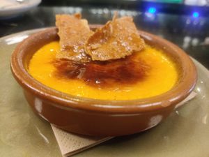 Creme brulee at Velada in Barcelona