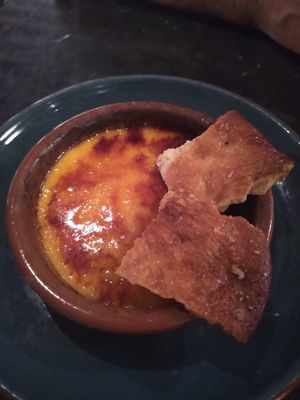 Crême brûlée at Velada in Barcelona