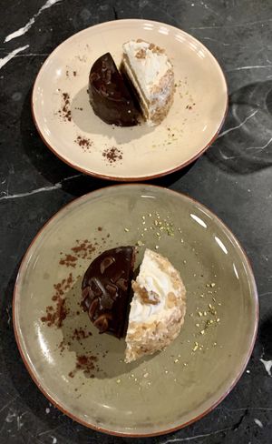 Carrot cake, chocolate raspberry cake   at Velada in Barcelona