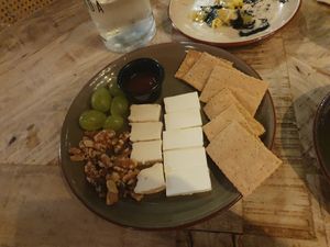 Cheese platter at Velada in Barcelona