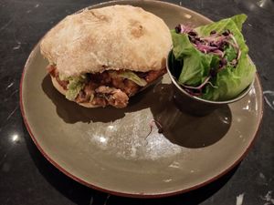 Pulled Barbecue Burger at Velada in Barcelona
