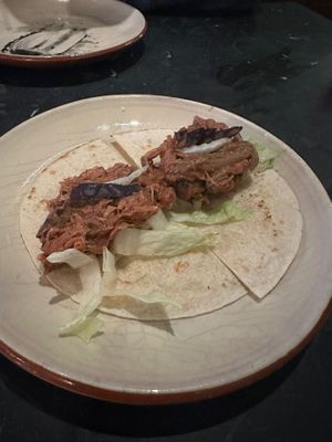 Taco with pulled jackfruit at Velada in Barcelona