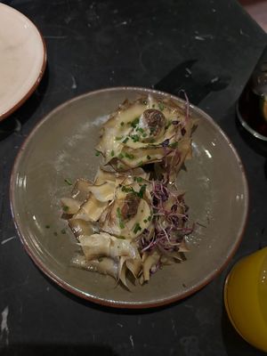 Artichoke flowers at Velada in Barcelona