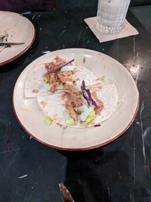Jackfruit tacos at Velada in Barcelona