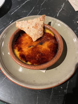 Insane vegan crème brûlée 😋  at Velada in Barcelona