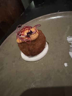 Bomba (only one left, the other was already eaten👀)  at Velada in Barcelona