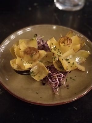 Artichoke flowers at Velada in Barcelona