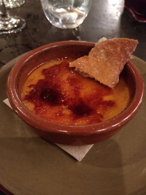 Crème brulée at Velada in Barcelona