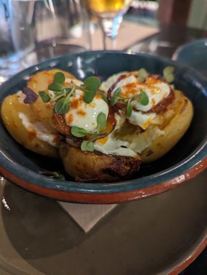 Velada bravas with aioli at Velada in Barcelona