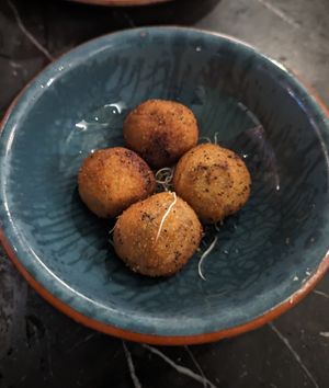 Mushroom croquettes - amazing and I don't like mushrooms at Velada in Barcelona